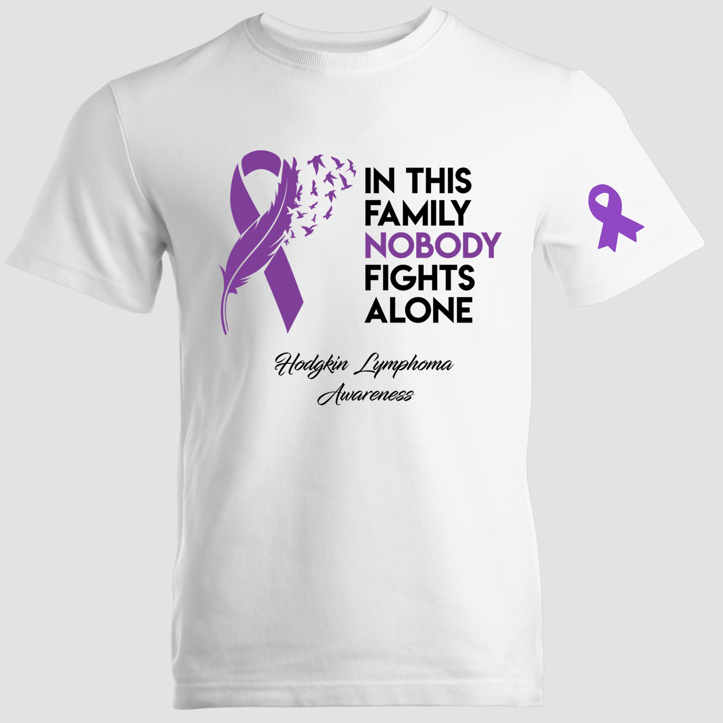 IN THIS FAMILY NO ONE FIGHTS ALONE White T-Shirt